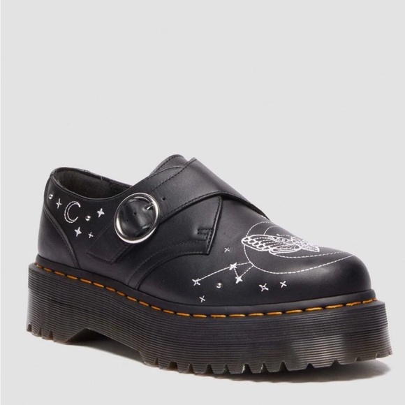 Dr. Martens Shoes - DR. MARTENS Monk Celestial Moth Platform Shoes Unisex Size Men 10/Woman 11